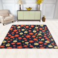thumbnail image 2 of Yayeee Area Rugs for Living Room 5.2'x4' Non Slip Washable Bedroom Floor Carpet, Red Floral, 2 of 5
