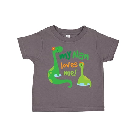 Inktastic My Nan Loves Me Grandson Dinosaur Boys Toddler T-Shirt