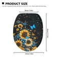 thumbnail image 6 of SEANATIVE Galaxy Butterfly Toilet Lid Cover Set Reusable Sunflower Toilet Seat Covers Lightweight Oval Toilet Seat Cover for Bathroom Fits Most Toilet Lids Holiday Gifts, 6 of 6