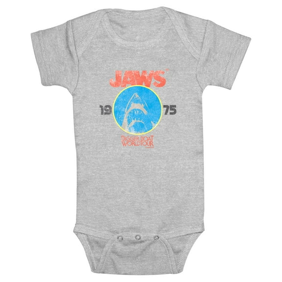 Infant's Jaws Retro Distressed Bigger Boat  Bodysuit