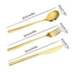 thumbnail image 3 of Juego de Cuchillo, Tenedor y Cuchara de Acero Inoxidable Estilo Occidental. Incluye Tenedor para Carne, Cuchara de Acero Inoxidable y Cuchillo de Mesa Estilo Europeo. Juego de Tres Piezas., 3 of 6
