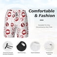 thumbnail image 2 of Kdxio Red Lips Print Men's Swim Trunks with Compression Liner 7 Inch Inseam Quick Dry Swim Shorts, 2 of 5