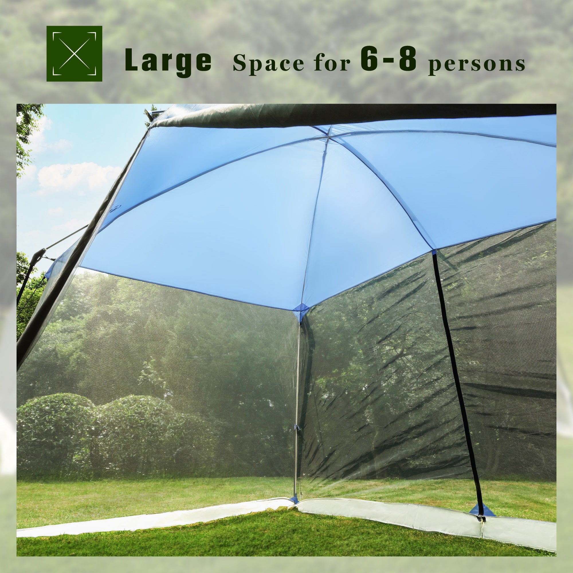Sophia & William 13' X 9' Screen House Tent Canopy Sun Shade with One Room, Blue