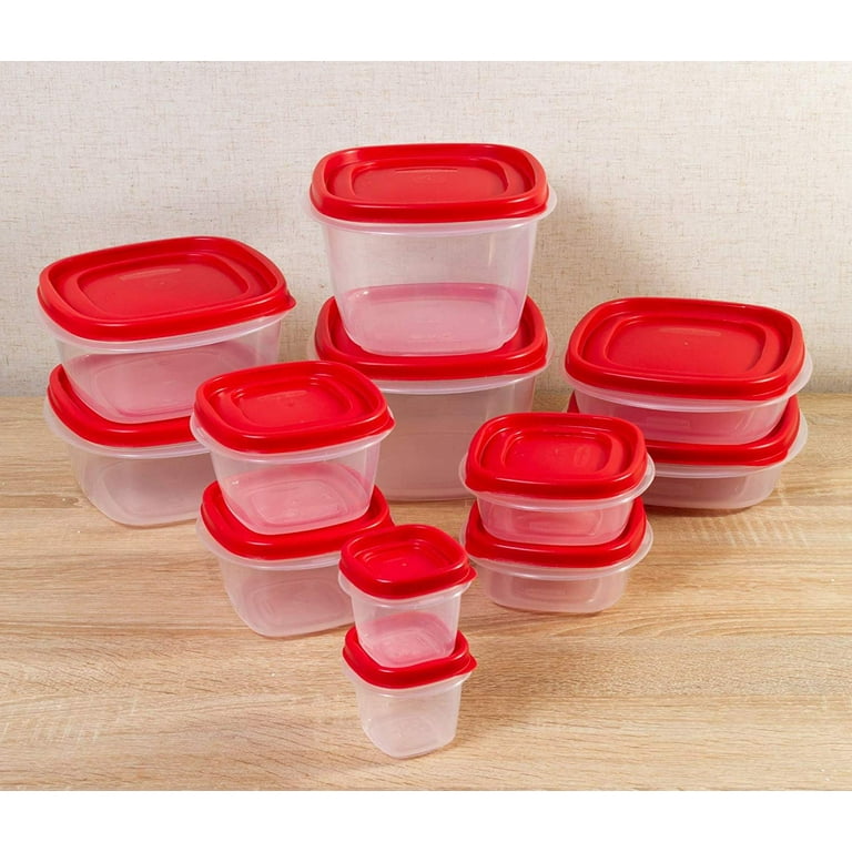  Rubbermaid Easy Find Lids Food Storage Containers, Racer Red,  42 Piece Set: Food Savers: Home & Kitchen