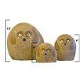 thumbnail image 7 of Stone Age Creations Natural Stone 12"H Boulder Dog, 7 of 7