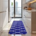 thumbnail image 4 of Blue Geometric Quatrefoil Pattern Kitchen Rug Mat,Kitchen Runner Rugs Non Skid Washable,Decorative Kitchen Floor Mats for Kitchen,Sink,Laundry,17"x47.2", 4 of 7