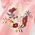 thumbnail image 6 of MEZZALL Toddler Girls Bunny Floral Embroidered T Shirts Summer Casual Short Sleeve Tops Relaxed Fit Dailywear 7-8 Years, 6 of 7