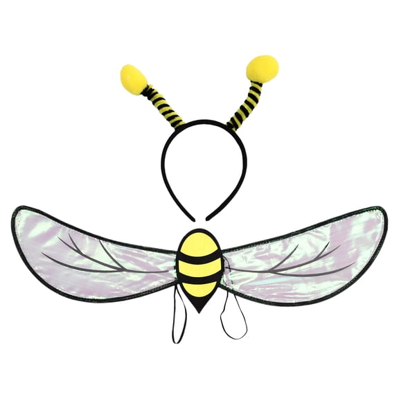 Doomiva Elastic Strap Bee Wings Headband for Adults Kids Props Festival Stage Type B-1 One Size