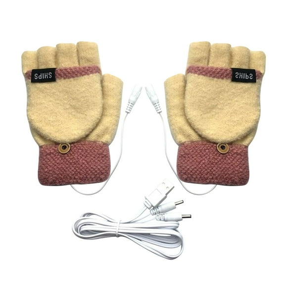 Kyusrd Summer Outdoor Patio Deals!USB Heated Gloves Indoor Outdoor 2 Use Winter Heated Gloves