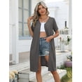 Ekouaer Zipper Robes for Women Short Knit Bathrobes Lightweight Knee ...