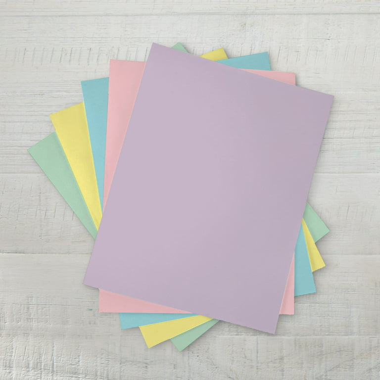 COLORED COPY PRINT PAPER Assorted Pastel, 8.5 x 11, 20 Lb, 600 Sheets