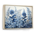 thumbnail image 2 of Designart "Blue Ferns Cobalt Charm I" Floral Floater Framed Wall Decor, 2 of 7