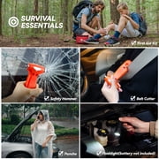 92-Piece Roadside Emergency Kit with 8 Gauge Jumper Cables, Digital Air Compressor & 55-Item First Aid Kit