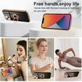 thumbnail image 4 of for iPhone 13 Case with Ring Holder Luxury Glitter Plating Gold Edge 360 Rotation Kickstand Phone Case for Women Shockproof Soft TPU Anti-Scratch Protective Cover Case-Black, 4 of 12