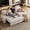 Beige, variant on 81" Modular Sectional Sleeper Sofa Bed, L-Shaped Couch Bed with Adjustable Backrest, Pull Out Couch with Reversible, Customized