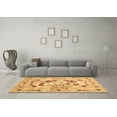 thumbnail image 3 of Ahgly Company Indoor Round Abstract Brown Contemporary Area Rugs, 7' Round, 3 of 4