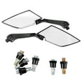 thumbnail image 1 of 2Pcs Motorcycle Modified Rearview Mirror Reverse Rear View Side Mirrors Carbon Fiber, 1 of 5