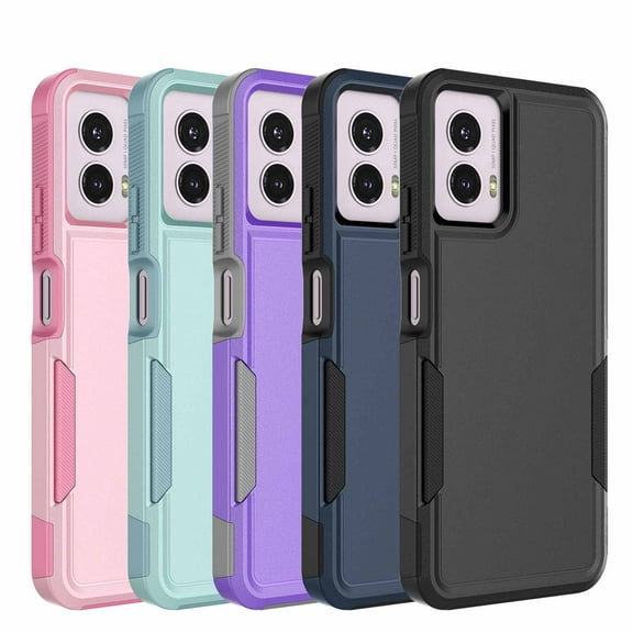 For Motorola Moto G Power 5G 2024 Case,Sturdy Durable Cover Cute Bumper Case for Moto G Power 5G 2024,Njjex Military Grade Protection Dual Layer Shockproof Heavy Duty Rugged Phone Case - Black