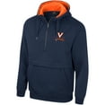 thumbnail image 2 of Men's Colosseum Navy Virginia Cavaliers Team Half-Zip Pullover Hoodie, 2 of 3