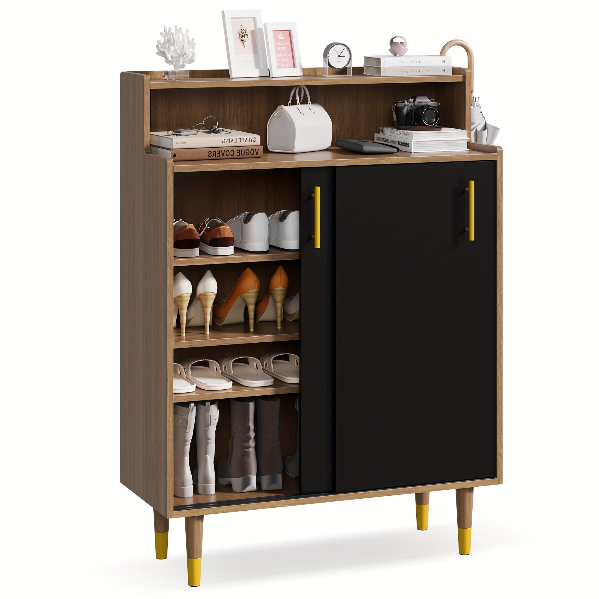 Shoe storage cabinet with sliding doors sale
