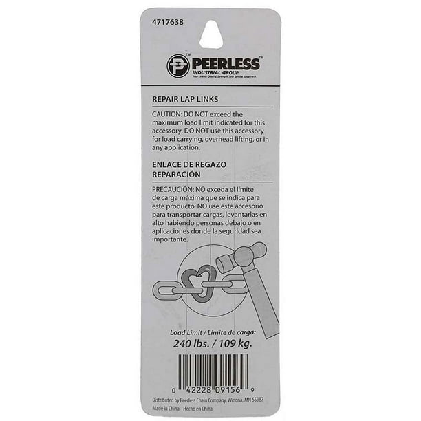 Campbell Zinc-Plated Low Carbon Steel Repair Lap Link 125 lb 3/4 in. L Campbell Zinc-Plated Low Carbon Steel Repair Lap Link 125 lb 3/4 in. L