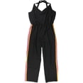 thumbnail image 1 of bar III Combinaison à Rayures Varsity pour Femmes, Noir, Grand, 1 of 2
