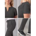 thumbnail image 4 of Adar Addition Go-Higher Scrub Set For Women - Notched V-Neck Scrub Top & Skinny Cargo Scrub Pants, 4 of 7