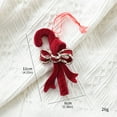 thumbnail image 3 of Adorno Navideño Con Lazo Rojo Vino. Colgante De Reno De Terciopelo Para Árbol De Navidad. Decoración Para Salón Y Escalera. Adorno Colgante. Coronas Y Lazos Para La Decoración Navideña Del Hogar., 3 of 4