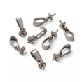 thumbnail image 2 of GKNET 50Pcs Stainless Steel Pendants Peg Bails Clasp Pinch Charm Connector 12x4mm, 2 of 6