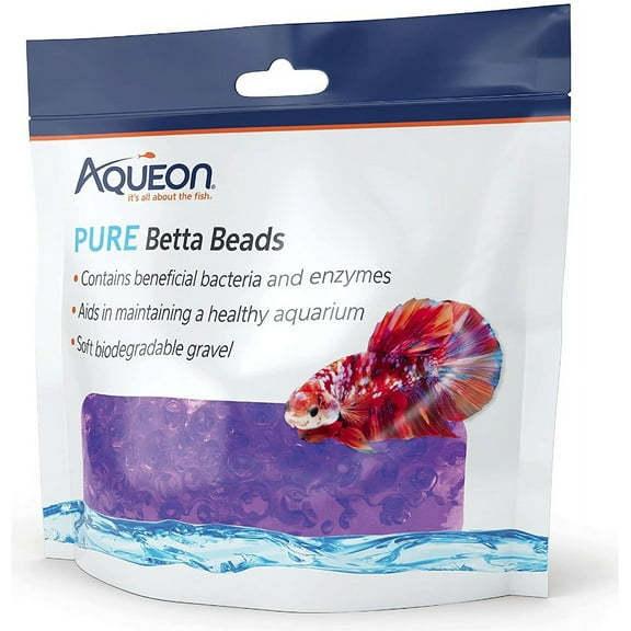[Pack of 3] Aqueon Pure Betta Beads Purple 1 count