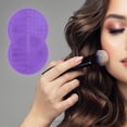 thumbnail image 2 of Unique Bargains Double Circle Shape Makeup Sponge Brush Cleaner Purple, 2 of 5