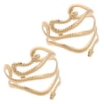 thumbnail image 4 of Shisuyan 2Pcs Snake Arm Cuff Upper Band Cuff Bracelet Adjustable Open Armlet Fashion Accessory, 4 of 8