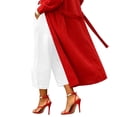 thumbnail image 4 of ASDFVBKG Women's Capri Jeans High Waisted 2026 Summer Fashion Wide Leg Summer Denim Capri Pants White M, 4 of 5