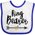 thumbnail image 3 of Inktastic Ringbearer with Arrow Boys Baby Bib, 3 of 4