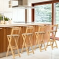 thumbnail image 2 of Costway Set of 2 Bamboo Folding Barstools Counter Height Dining Chairs Installation Free, 2 of 8