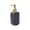 Black, variant on Soap Dispenser for Bathroom,Cylindrical Lotion Dispenser,12oz Ceramic Relief Hand Dish Soap Dispenser,Refillable Liquid Dispenser for Kitchen
