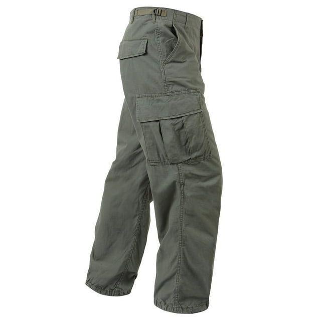 Rothco Vintage Vietnam Fatigue Pant Rip-Stop - Olive Drab, Small