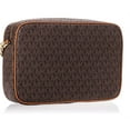 thumbnail image 3 of Michael Kors Women's Brown Signature-coated Jet Set Large East West Crossbody Bag, 3 of 8