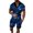 Blue, variant on Vedolay Mens' Short Sets 2023 Summer Short Sleeve Shirt and Shorts Set,Black XL