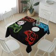 thumbnail image 6 of Game Controller Table Cloth Waterproof Tablecloths, Modern Art Gaming Handheld Black Tablecloth Dining Table Cover for Kitchen Party Tabletop Outdoor, Square Tablecloth 60x60 Inch, 6 of 9