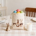 thumbnail image 5 of TechToyHub 6 Pack Linen Drawstring Gift Bags,5.9x3.9in Bunny Easter Bags for Party Favors & Egg Hunt,Reusable Fabric Goodie Bags for Candy,Treats,Small Gifts (Beige), 5 of 7