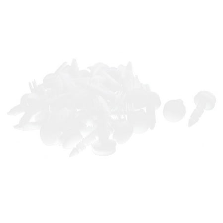 Buick Door Seals - Unique Bargains 50 Pcs White Plastic Door Seal Nail Rivet Trim Mat Fastener for Buick