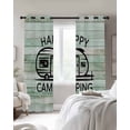 thumbnail image 4 of Camping Car Blackout Curtains for Bedroom Living Room Darkening Curtains 84 Inch Length 2 Panels Set Farmhouse Cabin Retro Green Wooden Grain Window Curtain Window Treatment Grommet Drapes 42"x84", 4 of 9