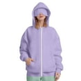 thumbnail image 2 of Taqqpue Travel Hoodie with Eye Mask,Teen Girls Comfrt Airplane Mode Zip Up Hoodies Fall Winter Girls Boy Oversized Sweatshirt with Pocket, 2 of 8