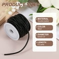 thumbnail image 2 of Uxcell 1 Roll 5.5 Yards Round Braided Leather Cord Black 0.12", 2 of 7