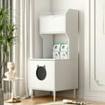 thumbnail image 3 of Spaco Private Cat Space, Litter Box Furniture, Potted Plant Shelf, 20.5x21.3x53in, 3 of 11