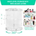 thumbnail image 4 of 360 Rotating Makeup Organizer, Adjustable Storage Large Capacity Makeup Display Case Clear Acrylic Perfume Organizer Container for Cosmetic Brushes Lipsticks, 4 of 6