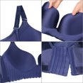 thumbnail image 4 of Plus Size Bras for Women Wireless Coverage Figure Wirefree Bras Navy Blue C 38, 4 of 6