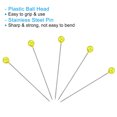 thumbnail image 4 of Uxcell Sewing Pins, 1.5 Inch Straight Pin with Plastic Pearlized Ball Head, Golden,200Pack, 4 of 6