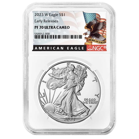 2023-W $1 1-oz Proof American Silver Eagle NGC PF70UC ER Black Label